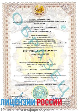 Образец сертификата соответствия Дальнегорск Сертификат OHSAS 18001